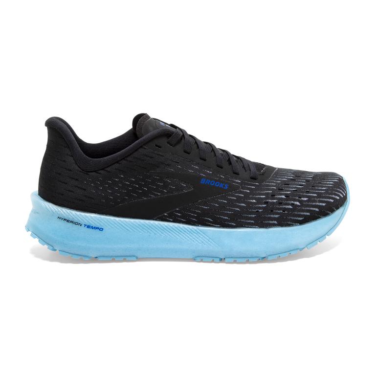 Brooks Hyperion Tempo Men's Road Running Shoes - Black/Iced Aqua/LightSkyBlue (79120-LEBF)